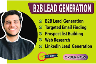do b2b business lead generation, data scrapping and web research