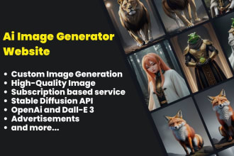 create ai image generator website