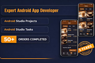 android studio task with java or kotlin for android app