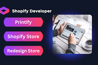 create shopify redesign printify store print on demand commerce store