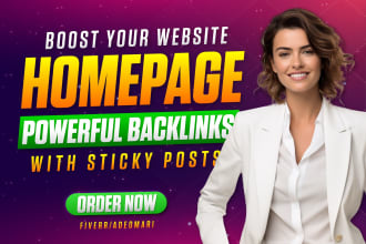 homepage backlinks boost your website with sticky posts