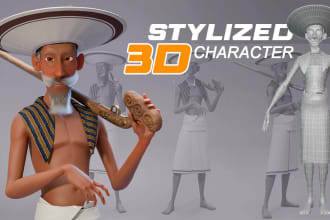 sculpt and modeling stylized 3d character