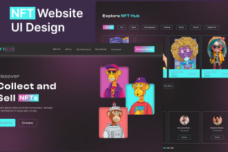 do nft website design and nft landing page ui ux in figma