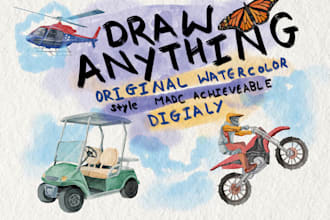 draw watercolour illustration for anything