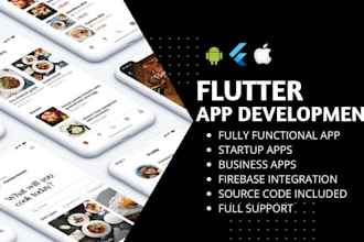 develop flutter app for ios and android with firebase
