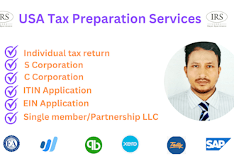 prepare and fax US tax returns for individual and business