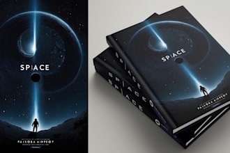 create unique book cover design using  ai