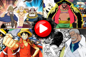 design one piece anime thumbnails that attracts viewers