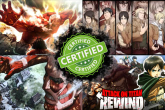 design attack on titan anime thumbnail that attracts viewers