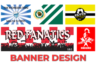 design football banners and flags