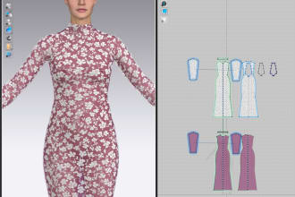 design sewing patterns with 3d fitting