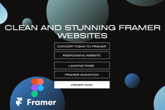 design, develop, convert figma to framer website design expert framer developer