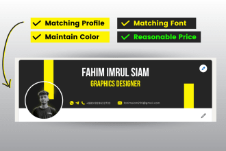 design professional linkedin banner, header, cover