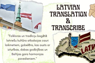 translate transcribe write latvian ebook efile document