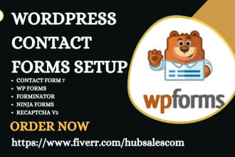 design wordpress website contact form 7 wp forms forminator ninja recaptcha v2