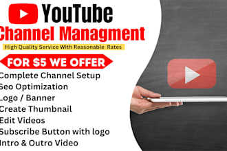create, manage,upload or edit videos on your youtube channel