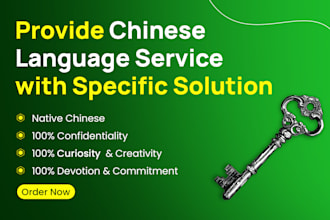 provide chinese language service with specific solution