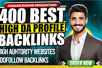 manually do top 400 social profile backlinks on high authority website