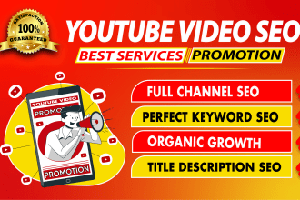do youtube channel SEO and video optimization for top ranking on search result