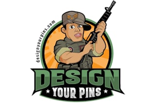 design a contemporary, distinctive army logo in a day