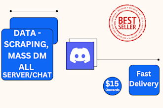 do discord scraping from server and chats in 1 day