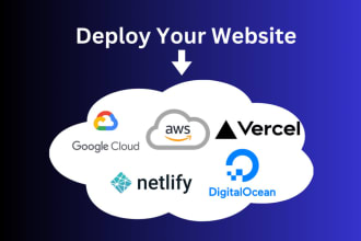 deploy website on AWS, google cloud, vercel, digital ocean