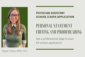 edit your personal statement for physician assistant school