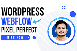 do wordpress to webflow website development, figma design to webflow website