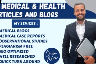 write high quality medical and health articles or blog post