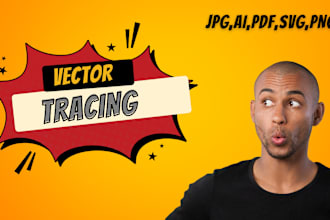 anything in adobe illustrator or logo edit vector tracing, redraw vector