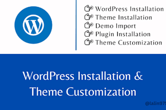 install wordpress, demo import, fix and customize any theme