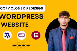 duplicate, redesign, and copy clone website for you