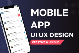do mobile app ui ux or app design with figma
