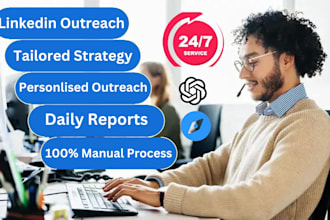 do tailored linkedin outreach campaign with daily reports