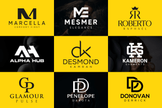 design initial letter monogram urban clothing brand logo with branding kit