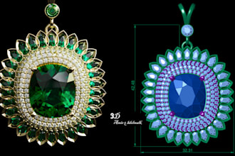 do 3d cad model jewelry design