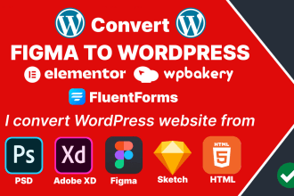 convert figma to wordpress website using elementor plugin