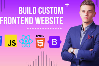 build custom website in html, css, js and bootstrap