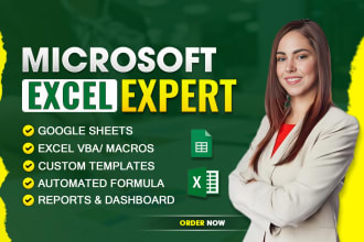 create custom excel spreadsheets template, google sheets, vba, formula and macro