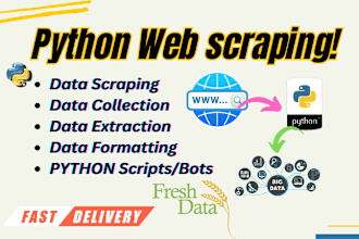 do python web scraping,data extraction,web scraper web automation