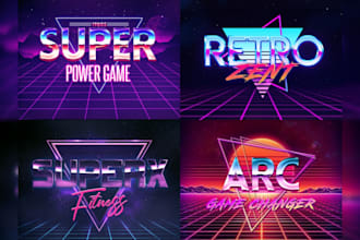 create retro 80s logo within 24 hours