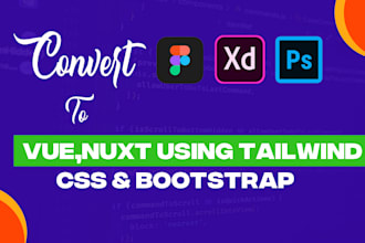 create website with vue js nuxt js and tailwind css