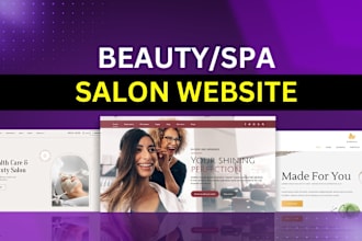 develop modern beauty, salon, spa website, or hair extension wordpress website