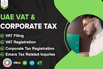 do uae vat and corporate tax registration, return filling and accounting work