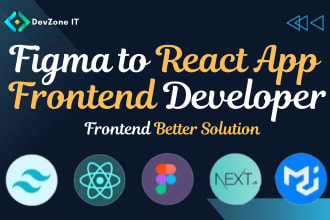 convert figma to react, next app using HTML, css, and fix react responsive bugs