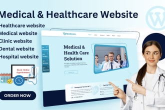 create medical healthcare website and dental hospital website