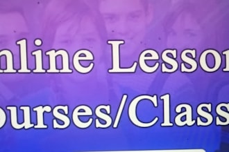 help in online lesson, course and class tutor