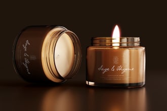 do minimal candle label and product label design
