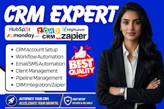 setup gohighlevel smartsheet hubspot zoho crm automation clio zapier integration