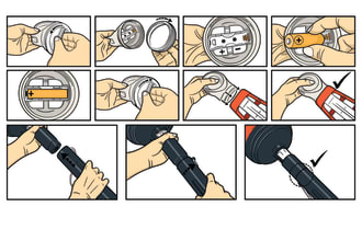 create step by step illustrations for user instructions